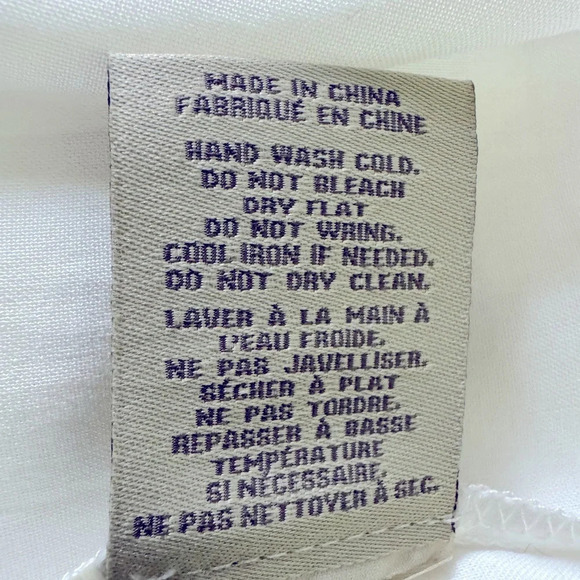 New Charlie Paige XL white Valentina ruffle cap sleeve w/V neck buttoned bodice - Picture 10 of 10